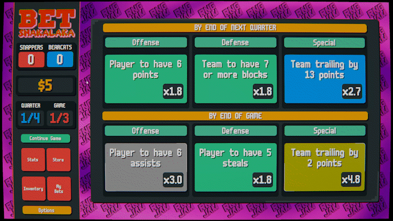 Betting Screen